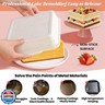 SJ 8 inch Silicone Square Cake Pan with Metal Reinforced Frame Set of 2, Nonstick Silicone Cake Molds BPA Free Suitable for making Cakes Brownies Cheesecakes Pie Bread