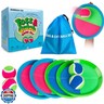 EVERICH Upgraded Toss and Catch Ball Game Set - Indoor and Outdoor Games for Kids 3-12, Beach Sand Pool Water Toy Includes 4 Paddles 4 Sticky Balls, Great Birthday Easter Gifts for Boys Girls