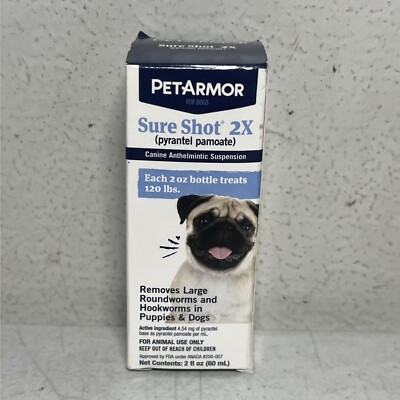 PetArmor Sure Shot 2X Liquid De-Wormer for Puppies and Dogs up to 120 Pounds
