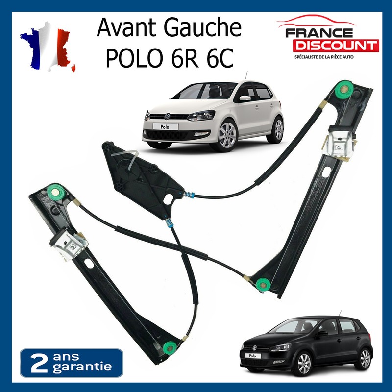 Leve Vitre Avant Gauche Pour Vw Polo 6r (5 Portes) = 6r4837461d 6r4837461e