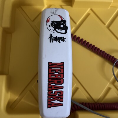 Nebraska Cornhuskers Memorabilia vtg Souvenir Tom Osborne Telephone Phone TF-CL