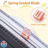 A4 Paper Cutter -12 Inch Paper Trimmer with 2pcs Replacement Blades with Safeguard Side Rulerfor Cut Gift Card,Coupon,Label, Cardstock,Photo