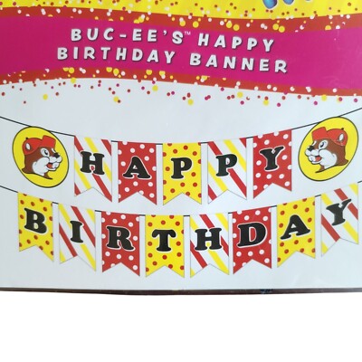 Buc-ee s Happy Birthday Banner 6 Feet Bucees Logo | NEW | Sealed Beaver