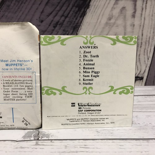 Vintage 1970s Meet Jim Henson's Muppets Viewmaster 3 Reels With Booklet Pack (V2