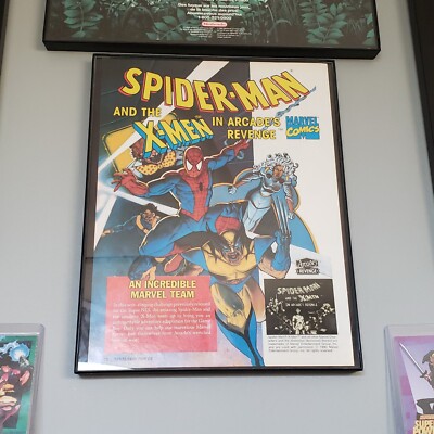 FRAMED Retro 1994 Marvel SpiderMan X-Men Arcade's Revenge Video Game Wall Art