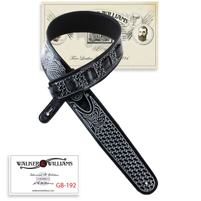 Walker And Williams GB-192 Cobalt Black Racing Eagle With Basket Weave & Stars