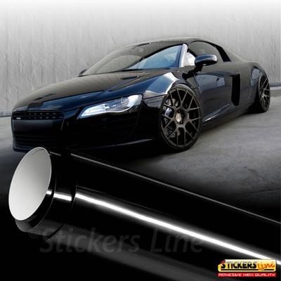 Pellicola adesiva NERO LUCIDO car wrapping tuning auto moto ANTIGRAFFIO