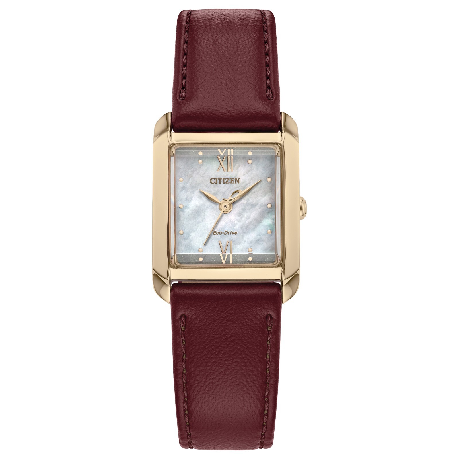 Citizen Eco-Drive Women's Bianca Burgundy Watch Leather 22MM