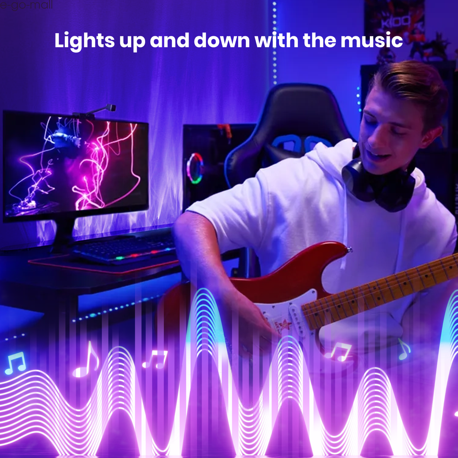 33/39in RGBW Ocean Wave Light Colorful Water Ripple Light Projector Music Sync