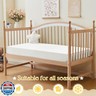 KKJIAF 1 Pcs White Baby Crib Sheets, Fitted Crib Sheet for Boys Girls - 28x52x8 Inches Fitted Crib Sheet Viscose Derived from Bamboo, Breathable and Soft