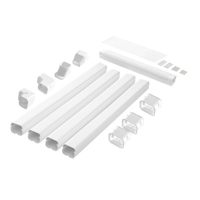 VEVOR 3" W 15.8Ft Line Set Cover Kit For Mini Split/Central Air Conditioner PVC