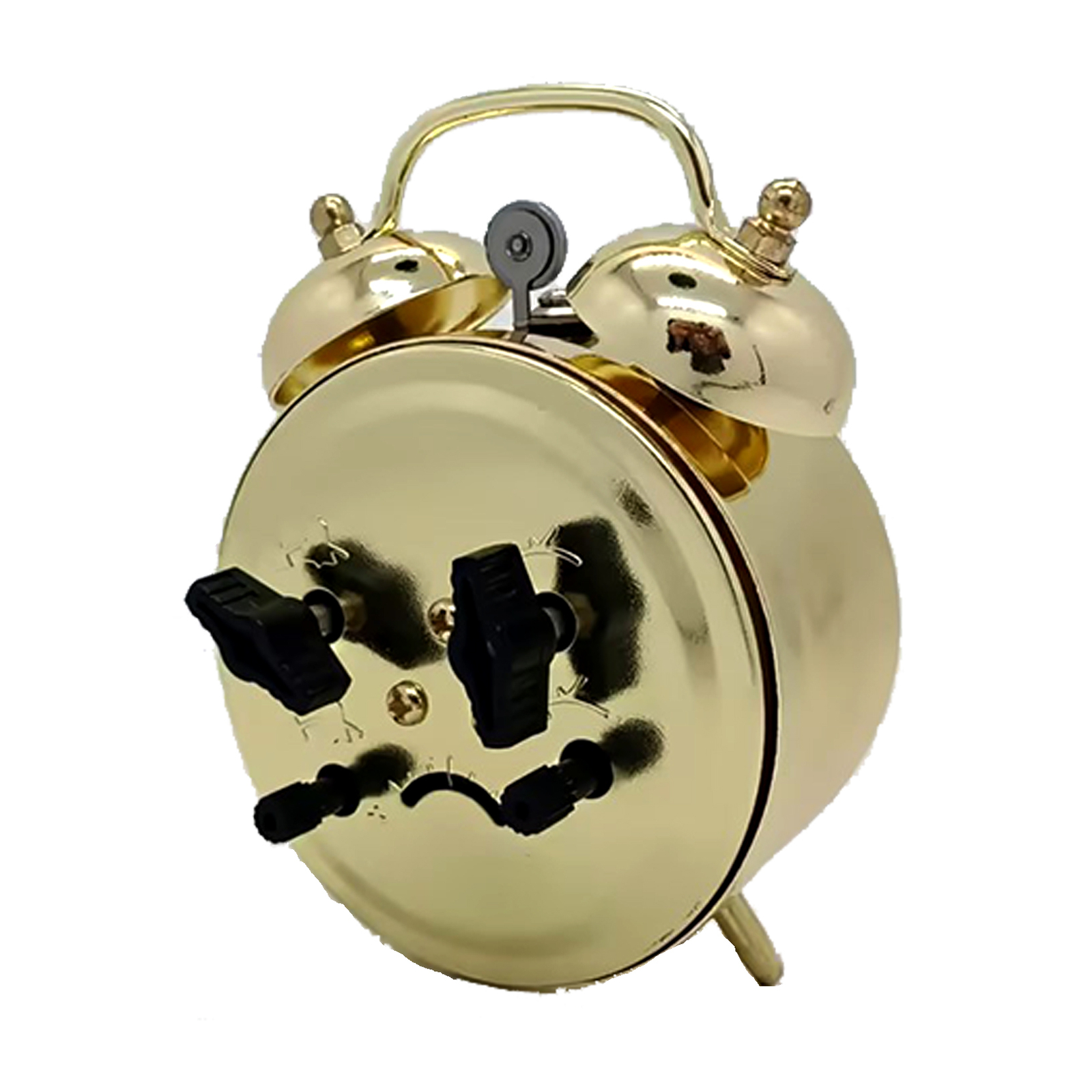 New Gold Home Mechanical Alarm Clock Manual Wind Up Vintage Metal Table Clock US
