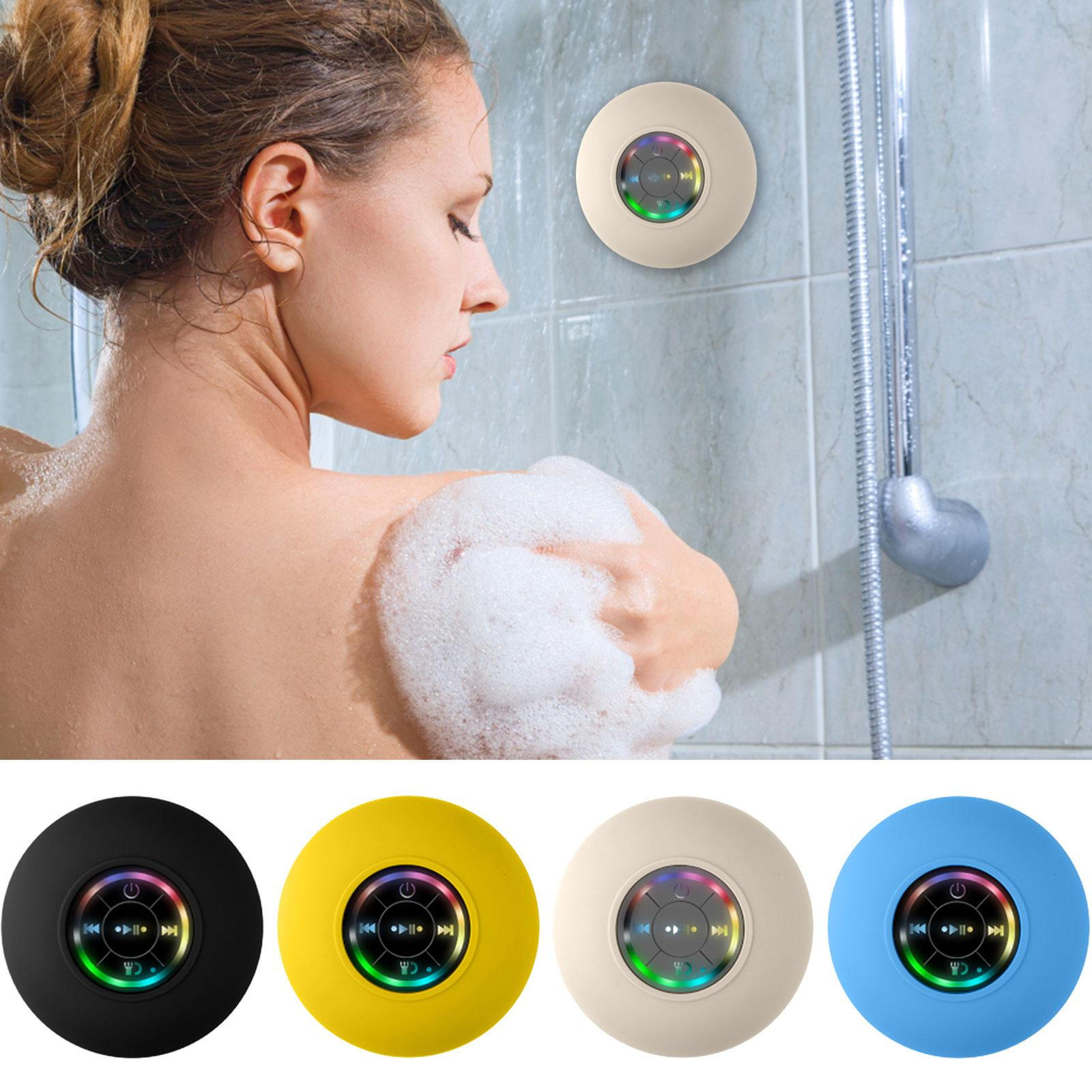 Mini Wireless Speaker Suction Cup Bluetooth 5.0 Waterproof F