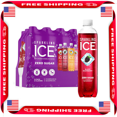Sparkling Ice Purple Variety Pack, Flavored Water, Zero Sugar, 17 fl oz,12 count