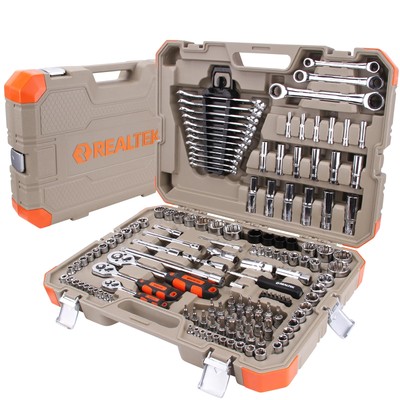 150 Piece Mechanic Tool Kit, Home Repair Tool Kit, CR-V constructed, Professi...