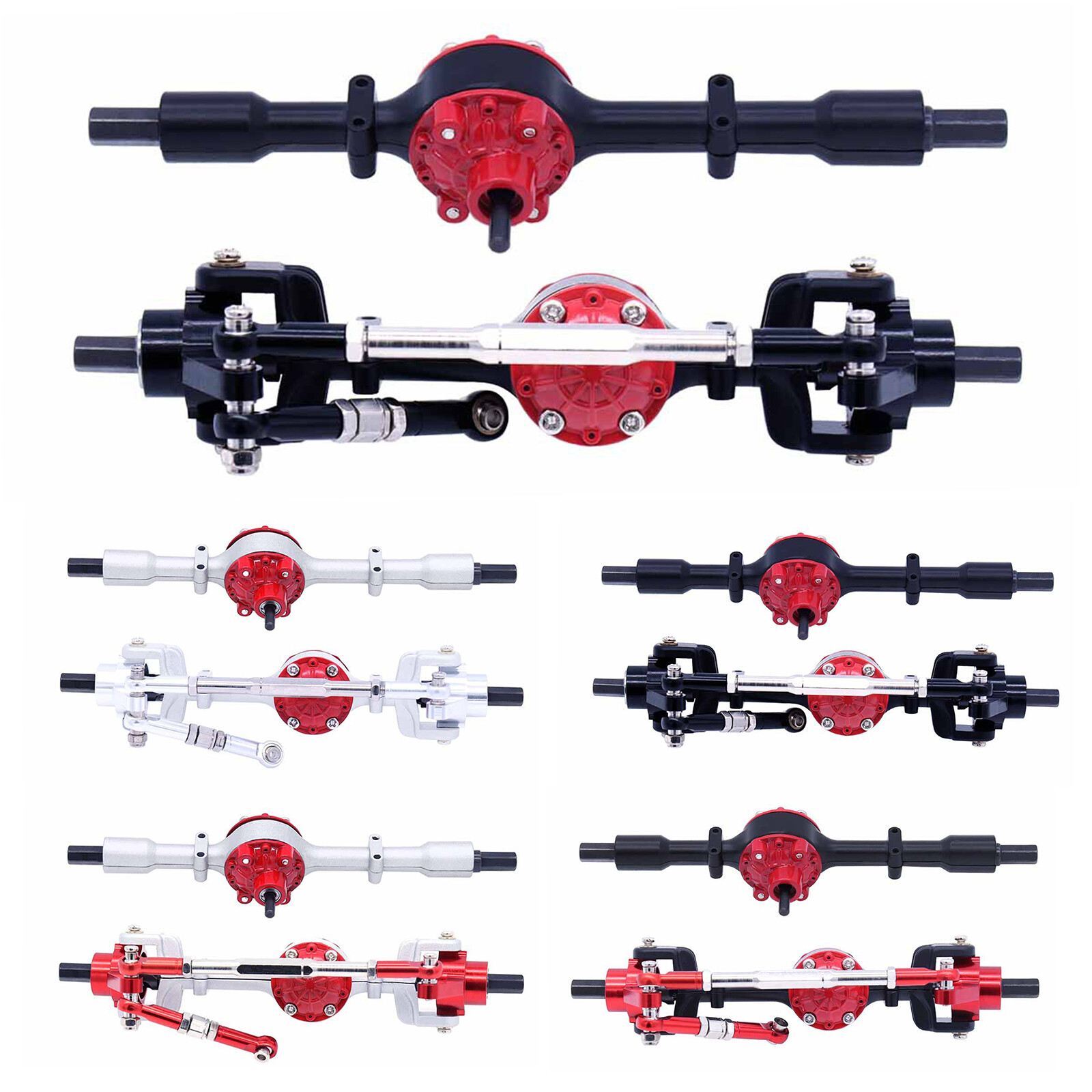 Metal Front+ Rear Axle Kit for WPL C14 C24 B14 B24 B16 B36 1