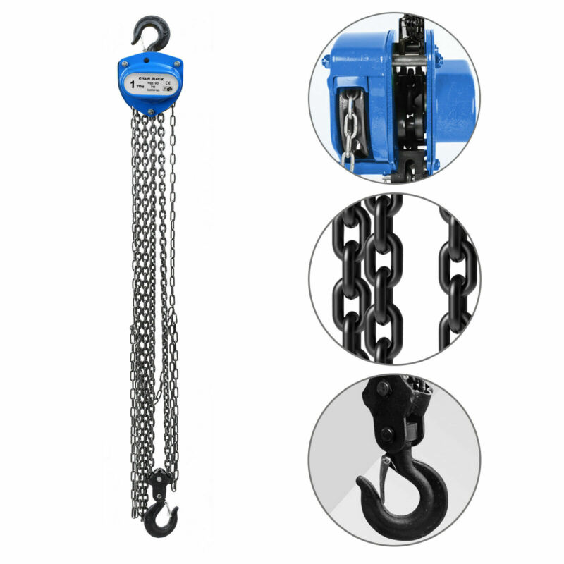 1T Lever Block Steel Chain Hoist -2204lbs Capacity + 10FT Alloy Chain Lifter