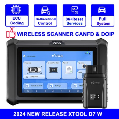 2024 XTOOL Wireless Scanner D7W OBD2 Full System Diagnostic Bi-directional Tools
