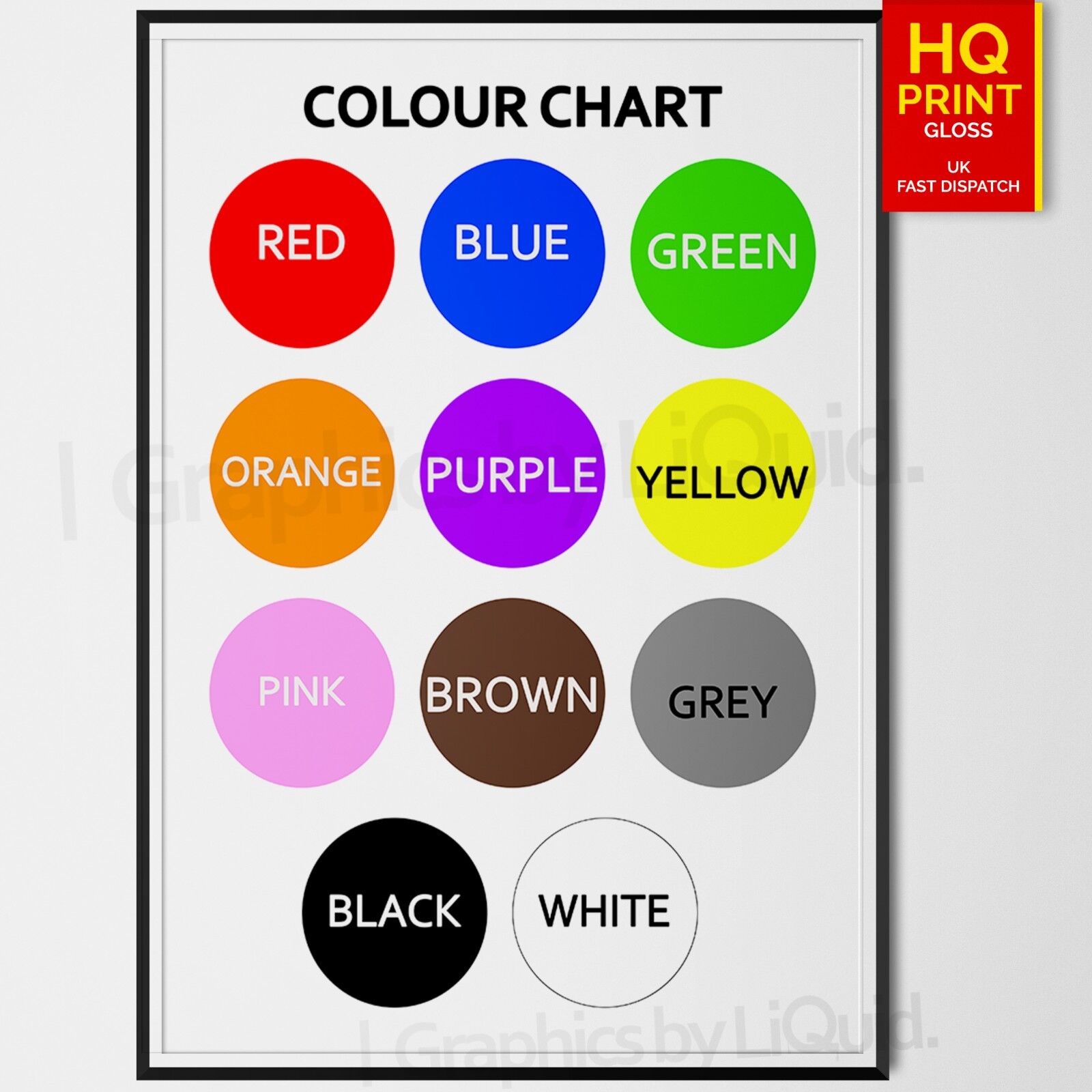 Basic Color Chart For Kids