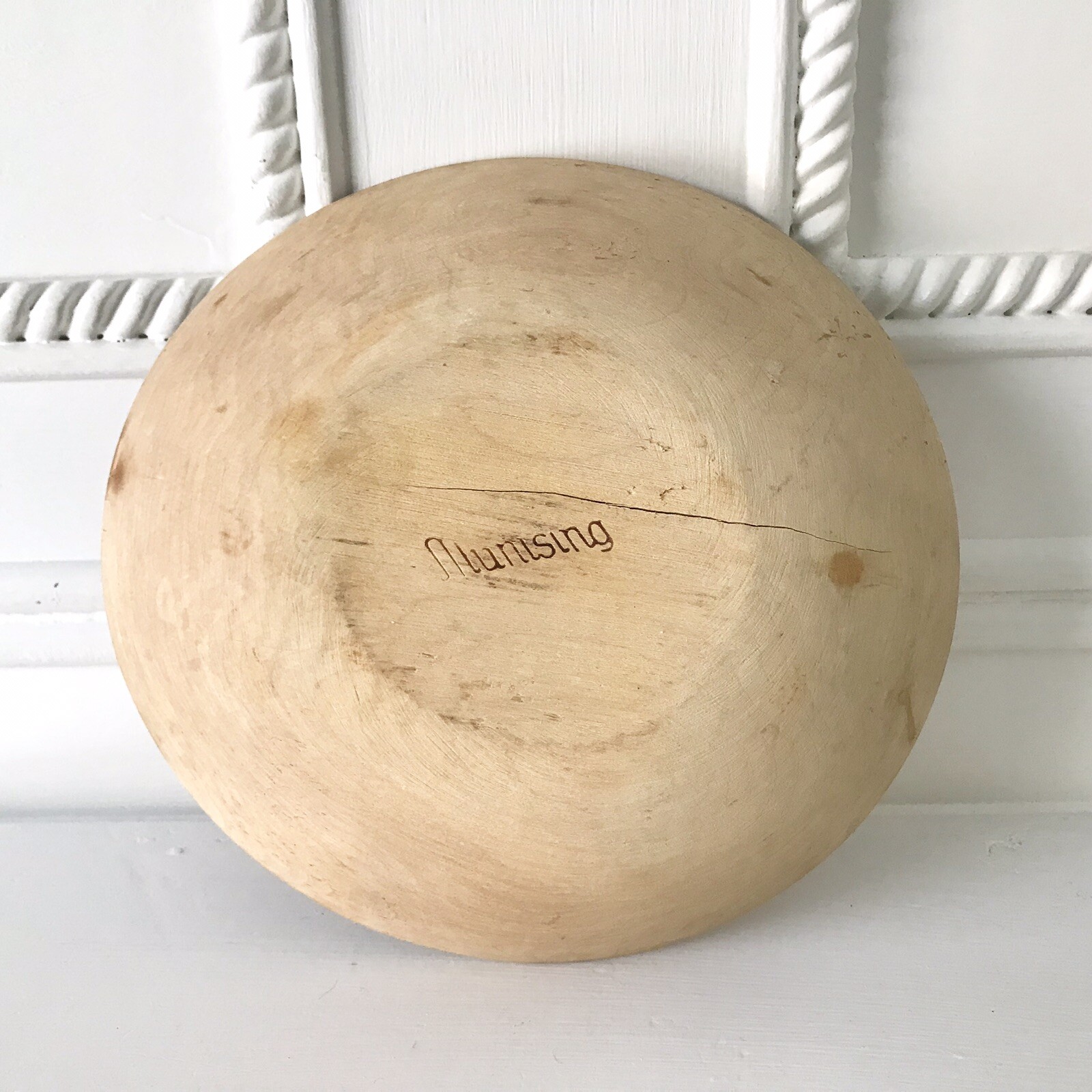 Vintage Munsing Primitive Wood Wooden Bowl 9