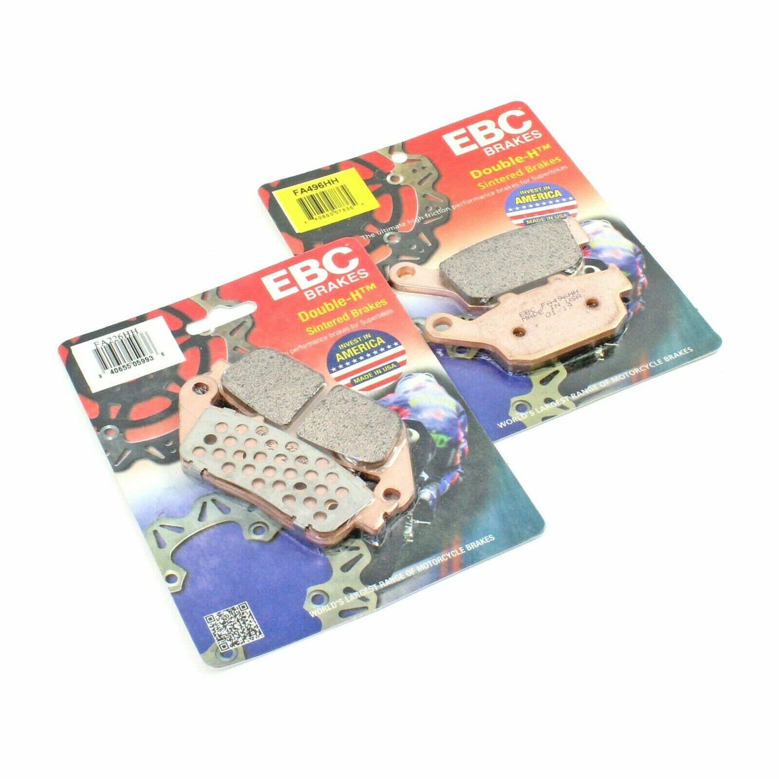 EBC HH Sintered Brake Pad Set for 2011-2014 Honda CBR250R Front Rear 2 Pair