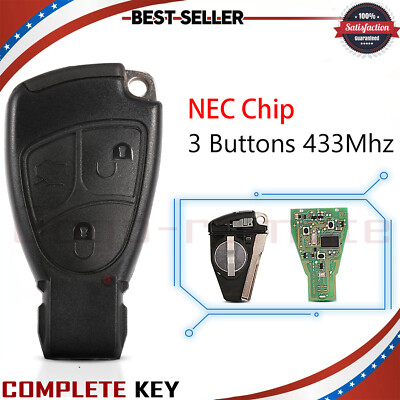 keyless entry remote car key fob 3B for Mercedes-Benz C E S Class IYZ3312 433MHz
