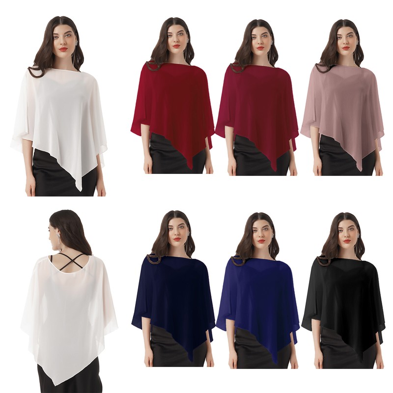 Women Capelets Chiffon Shawls and Wraps for Evening Dress Wedding Capes Cover Up Women Capelets Chiffon Shawls and Wraps for Evening Dress Wedding Capes Cover Up