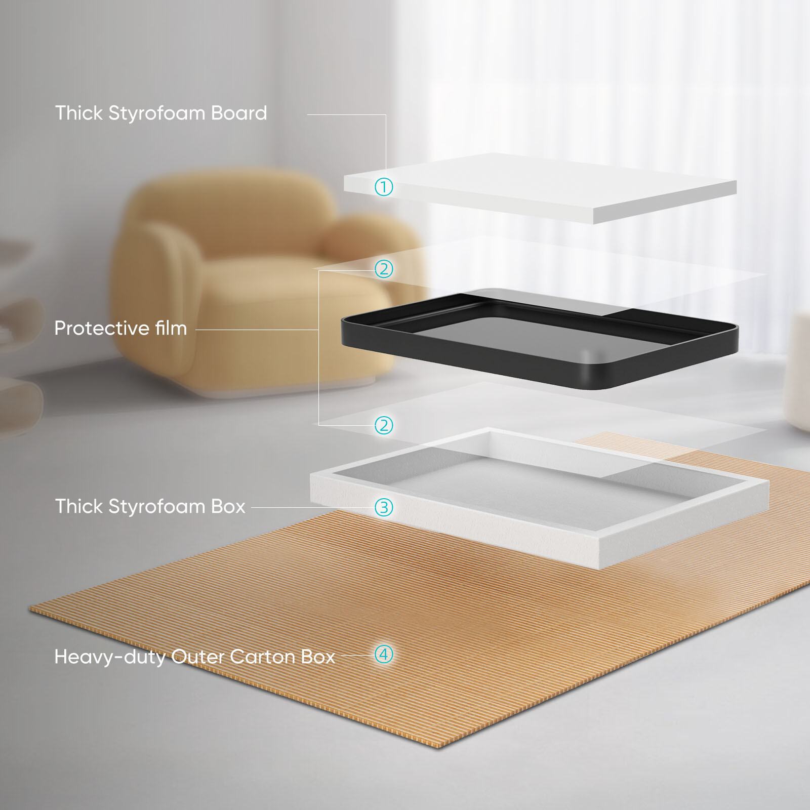 Black Metal Framed Vanity Mirror for Bathroom in 3 Sizes - Anti-Rust Finish