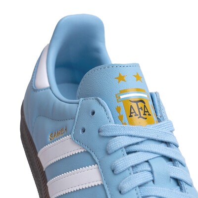 adidas Samba Argentina OG Shoes Blue Retro Classic Sneakers Trainers Men Size
