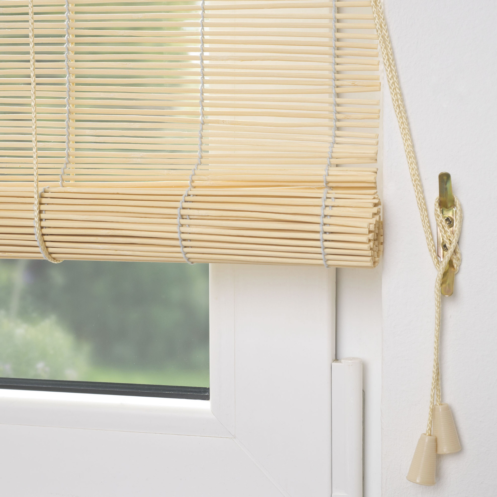 Bambusrollo Holzrollo Rollo Fenster Türen Faltrollo natur