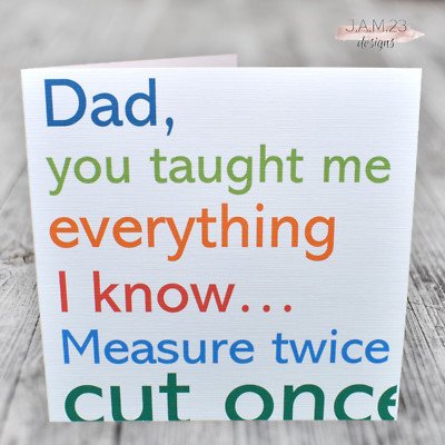 Personalised Joke Funny Fathers Day Card Father's Handmade