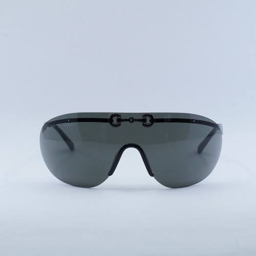 Pre-owned Gucci Gg1656s 001 Black/grey 99-1-125 Sunglasses Authentic In Gray