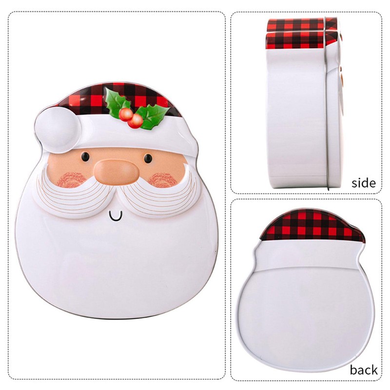 Christmas Cookie Boxes Tinplate Christmas Candy Gift Box for Party DecorSupplies