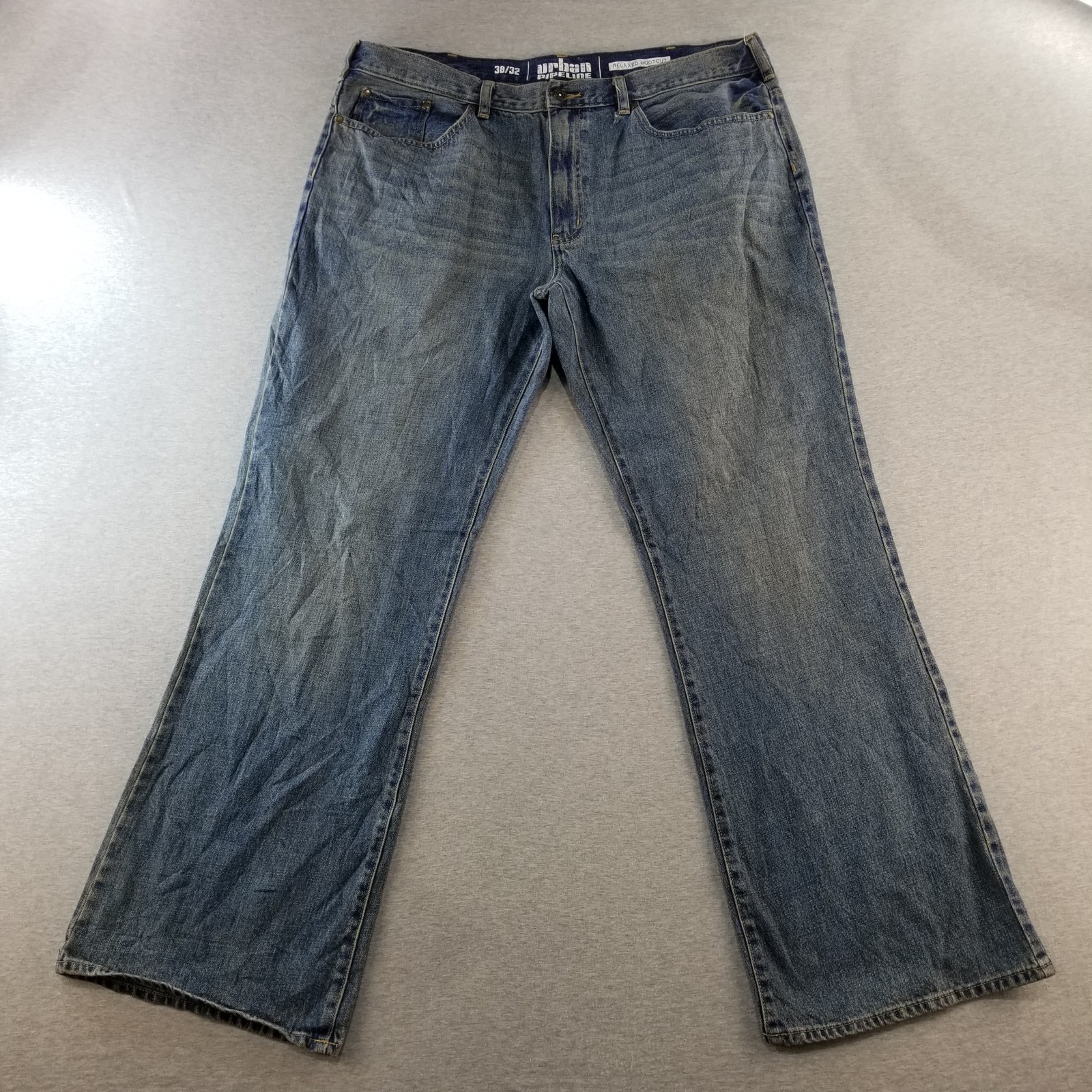 Urban Pipeline Jeans Men's Sz 34X34 Blue Wash 100% Cotton Quality Relaxed Boot
