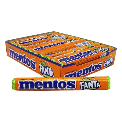 Mentos Fanta Chewy Dragees Caramelle Confettate Gusto Arancia 20 Stick