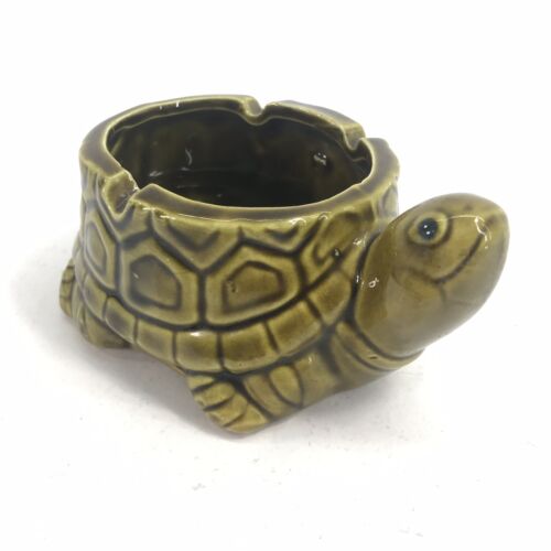 Ceramic Turtle Ashtray Made In Japan- Vintage 5x3x2.5