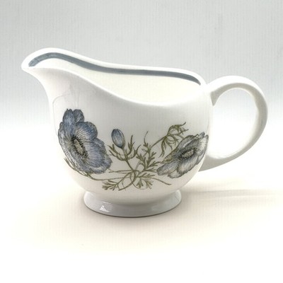 Susie Cooper Glen Mist Creamer Jug C1035 Bone China Blue Floral Vintage England