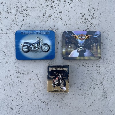 Vintage Harley Davidson Playing Cards + Tins SEALED Bundle 2001 1992 2002