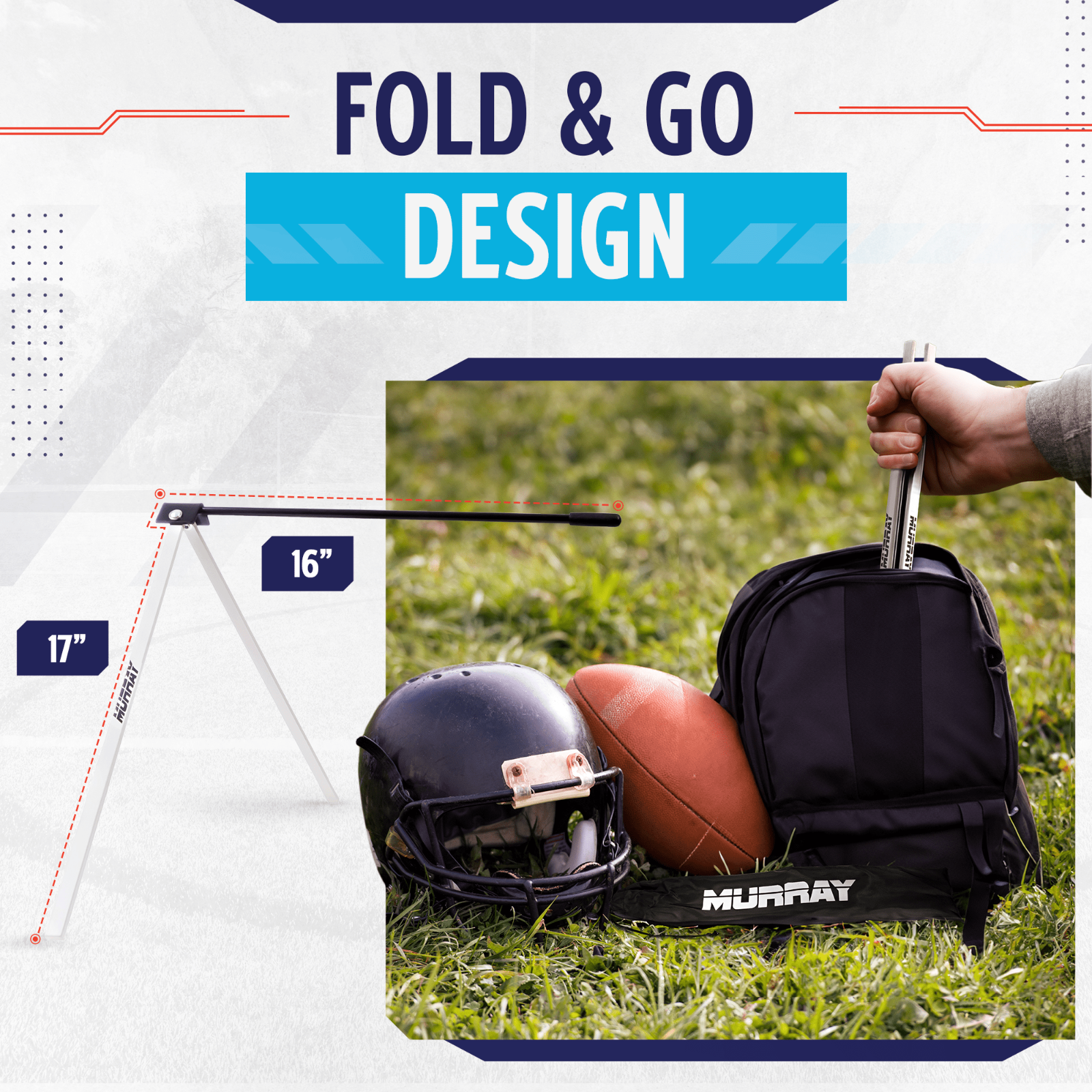 Murray Sporting Goods Premium Football Kicking Tee - Field Goal Kicking Tee Hold