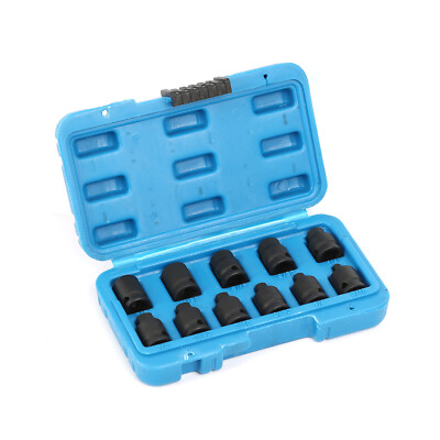 11pc 3/8'' inch Square Drive Pipe Plug Socket Set, Tapered Male and Female Socket