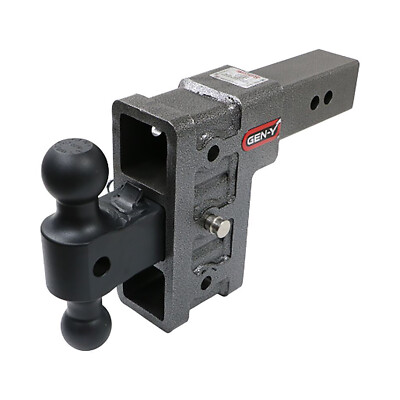 Gen-Y Hitch Mega Duty 6'' Drop 3'' Shank Receiver 3.5K TW 32K w/ Dual Ball Mount