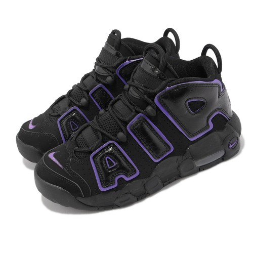 

Nike Air More Uptempo GS Black Action Grape Purple Kids Women Casual DX5954-001, Черный, Air More Uptempo Gs