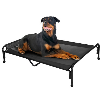 Veehoo Cooling Chewproof Elevated Dog Bed Sleep Slope Headrest Raised Pet Cot
