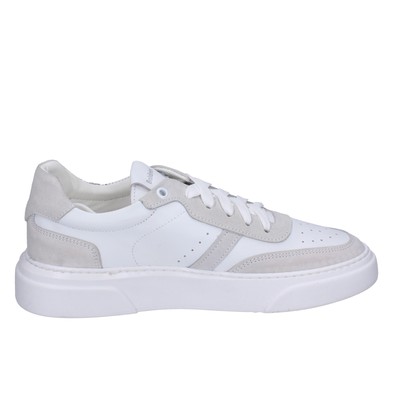 Pre-owned Baldinini Herren Schuhe  44 Eu Sneakers Weiss Leder Wildlede Bf341-44