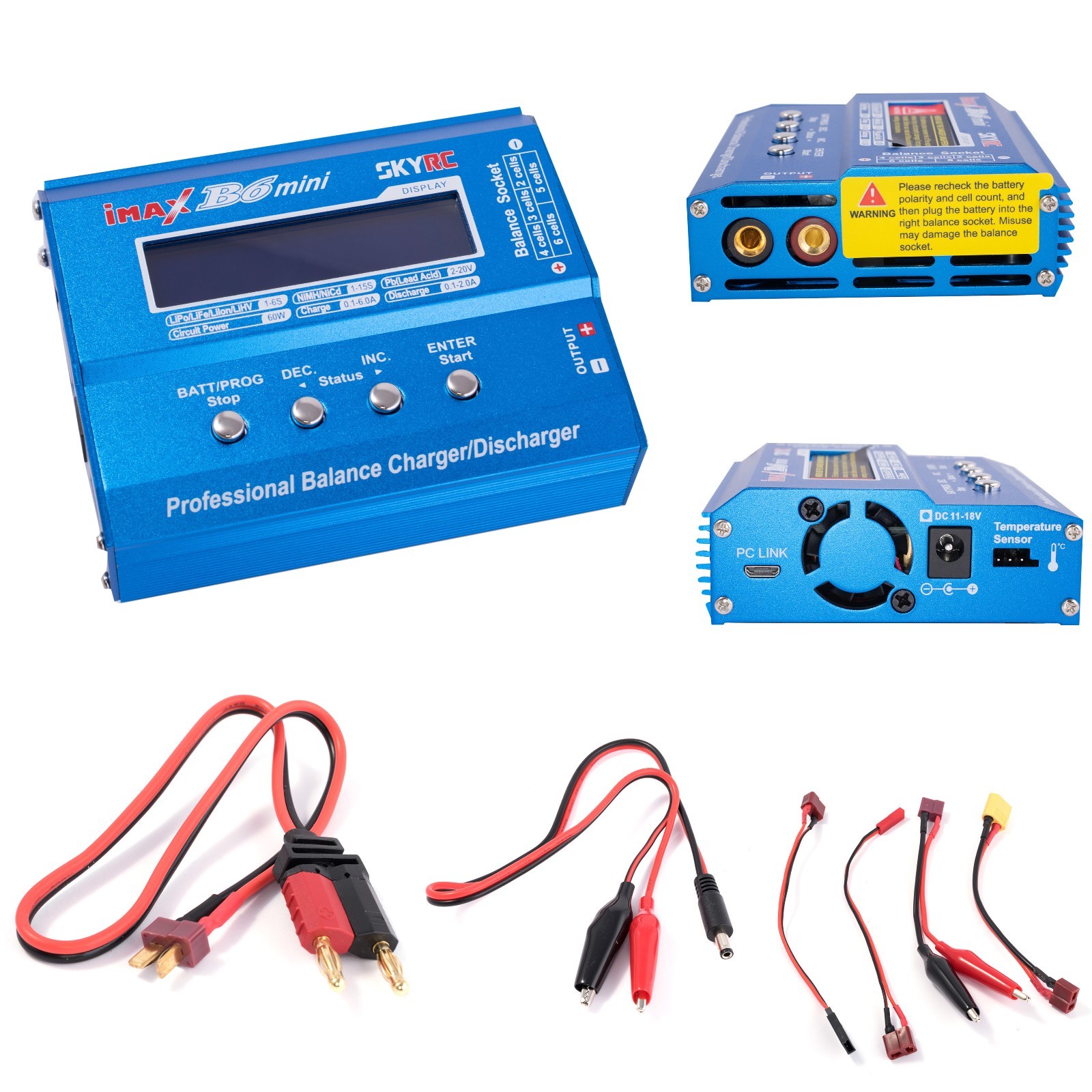 SkyRC ORIGINAL iMax B6 Mini Profi Ausgleichladegerät für RC Batterien 60W