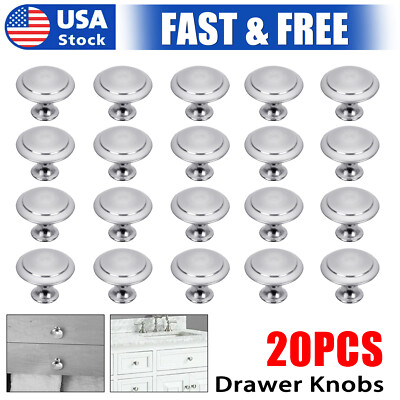 20 PCS Cabinet Knobs Drawer Pulls Door Handles Kitchen Hardware Brushed Nickel