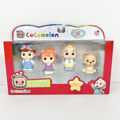 CoComelon JJ & Family Figure Pack With Mom Dad Bingo Dog My First Figures 4 Pack