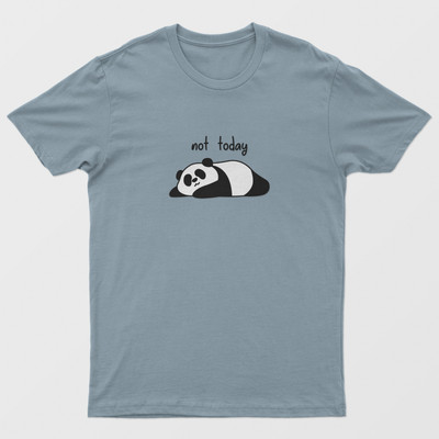 Not Today Lazy Panda  Funny  T-Shirt Unisex Holiday Gift Tee
