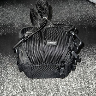 Vivitar VIV-DKS-6 Camera Camcorder Case Black/  Teal - BRAND NEW + ATTACHMENTS!