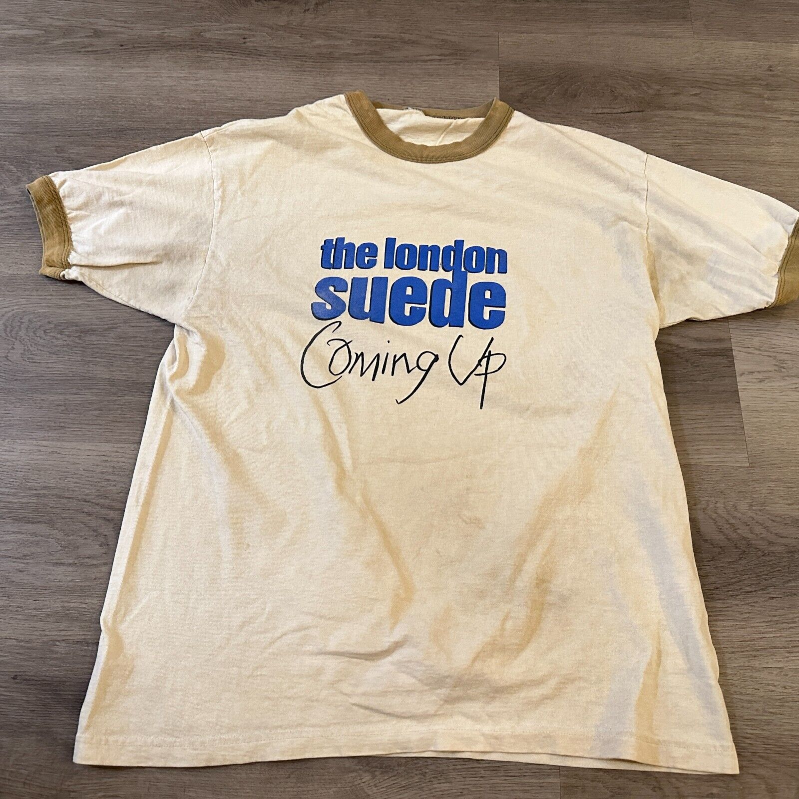 Vintage The London Suede Coming Up ringer T-Shirt 90s Vintage The London Suede Coming Up ringer T-Shirt 90s